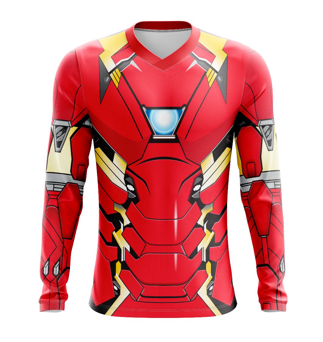 Iron Man Avengers Movie Dry Fit T-Shirt - Long Sleeve Cosplay Tee