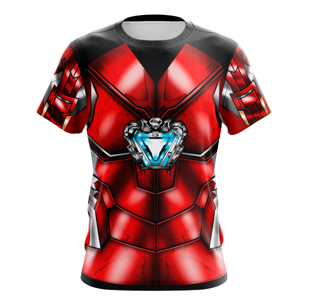 Iron Man Armor Comic Dry Fit T-Shirt - Long Sleeve Cosplay Tee