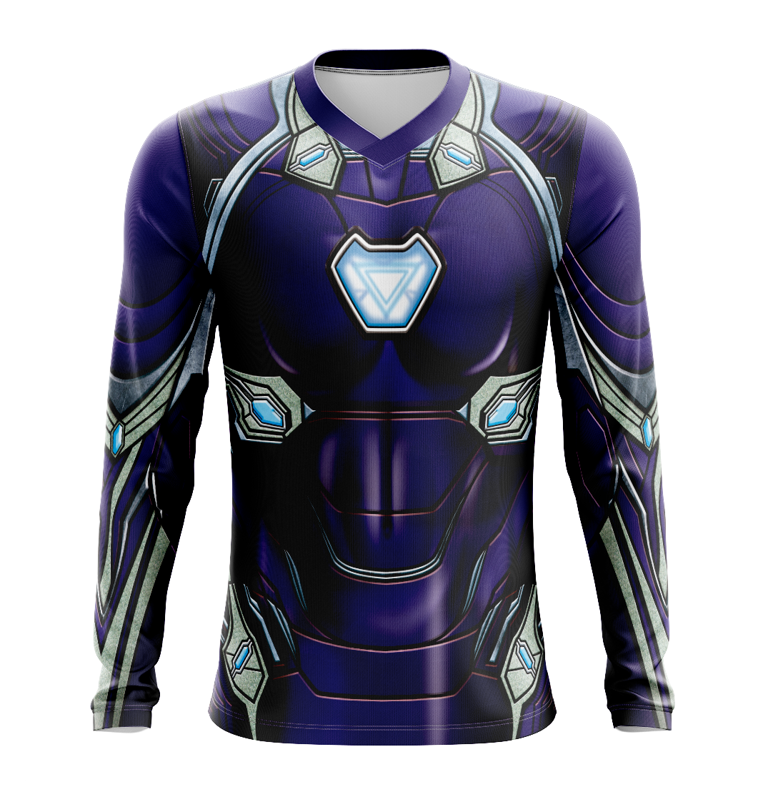 Pepper Potts Rescue Armor Dry Fit T-Shirt - Long Sleeve Cosplay Tee