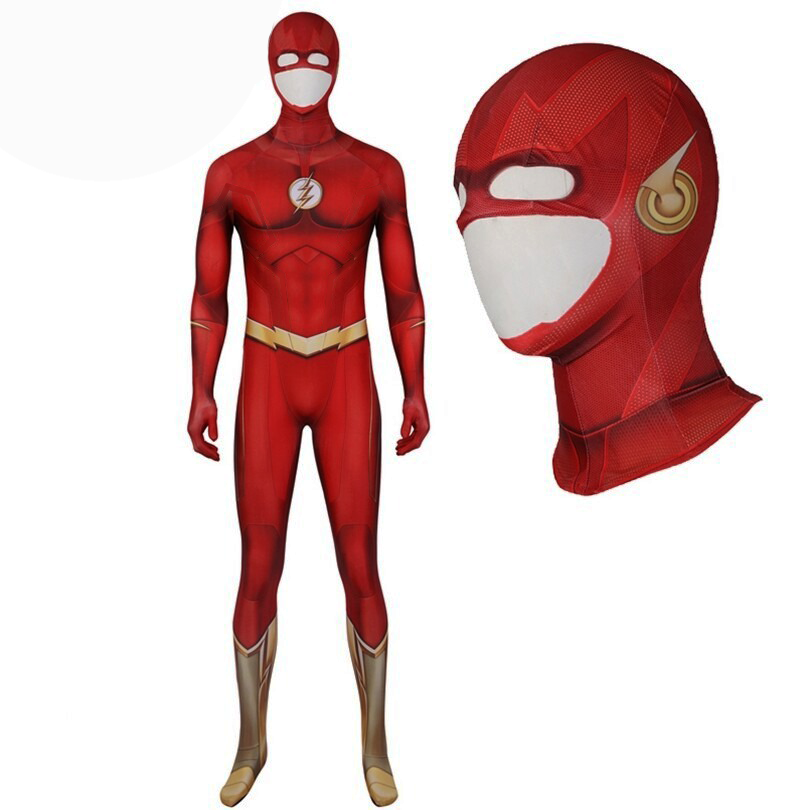 The Flash (Barry Allen) Costume with Mask - Adult Premium Cosplay Suit