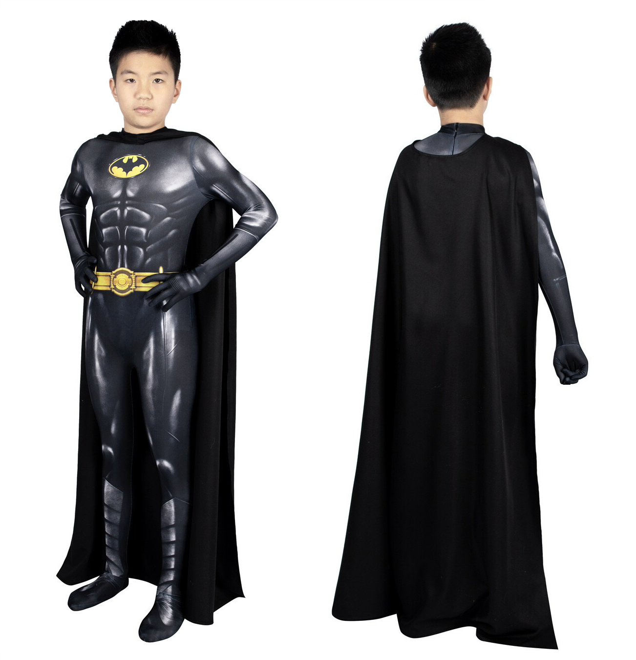 Batman Classic (Michael Keaton) Costume with Cape - Kids Cosplay Suit