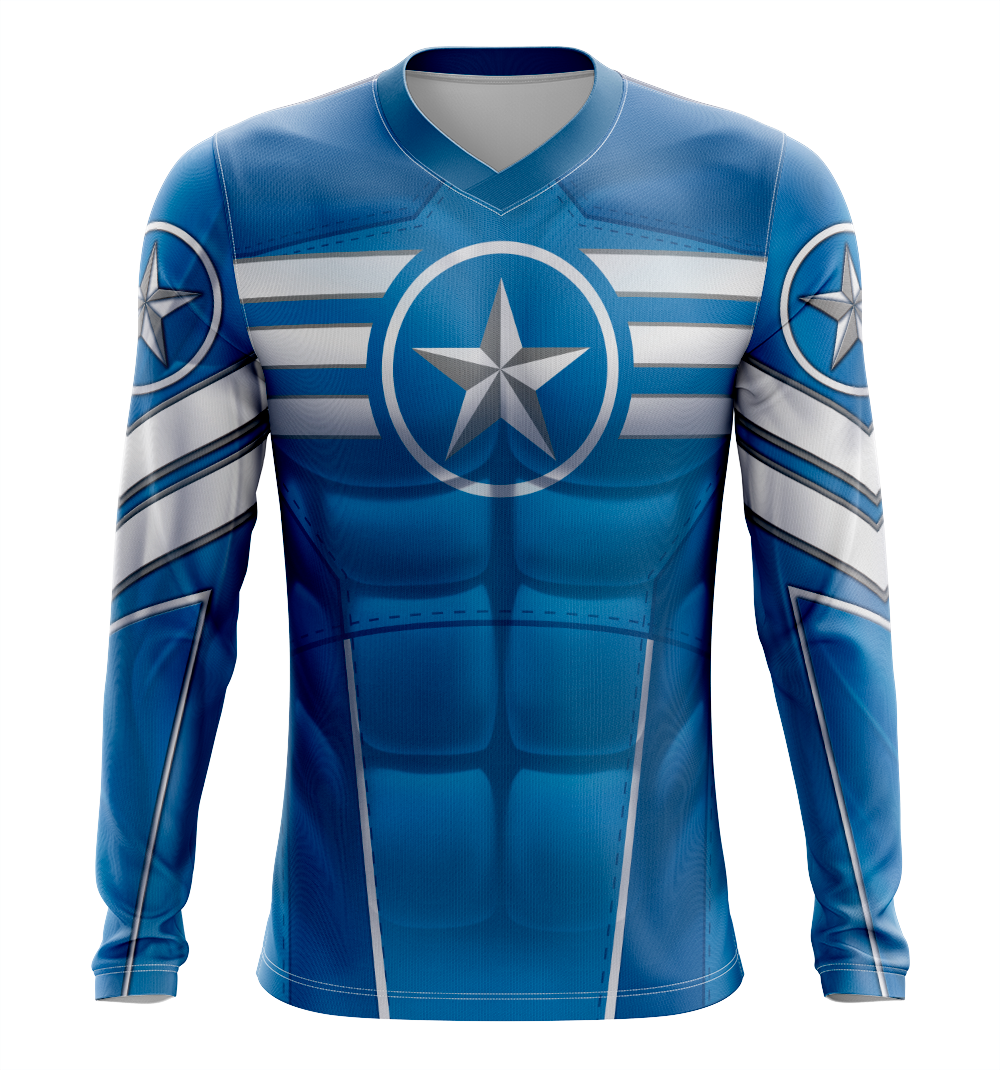 Captain America: The First Avenger Classic Dry-Fit Shirt - Long Sleeve