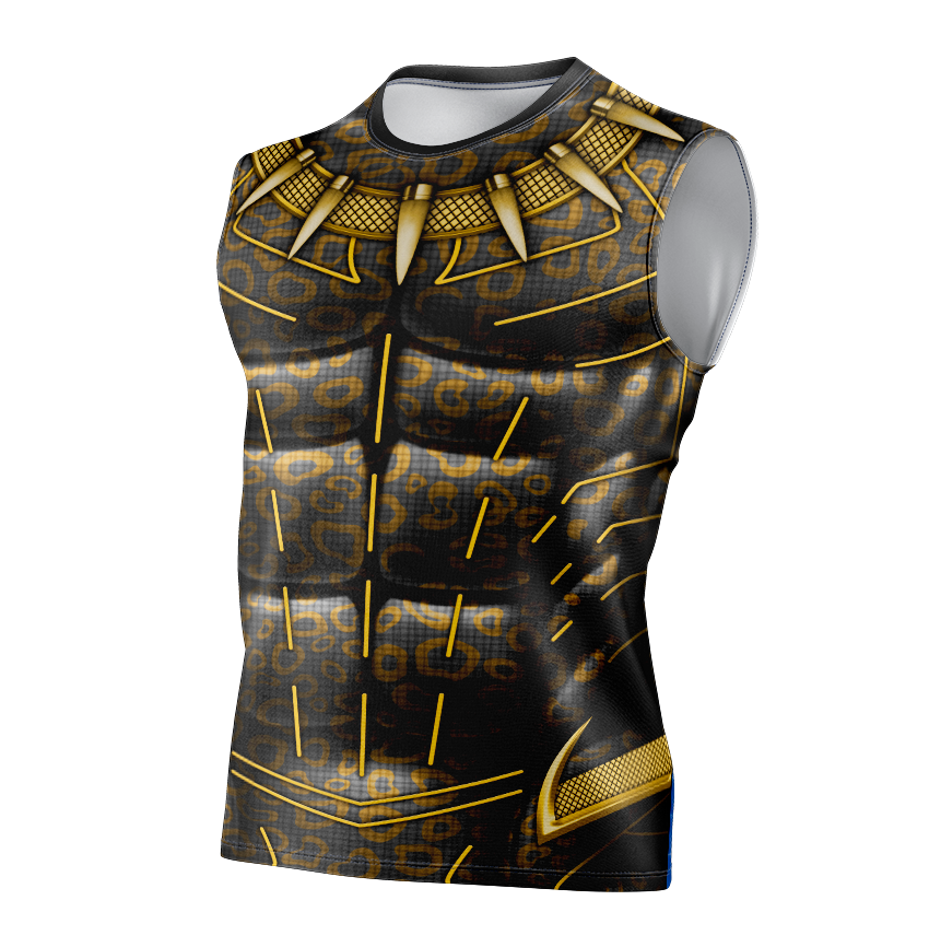 Black Panther Erik Killmonger Dry Fit T-Shirt - Tank Top Cosplay Tee