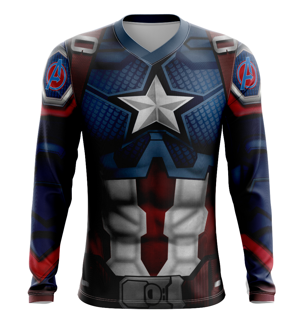 Captain America Civil War 3D Print Shirt - Long Sleeve
