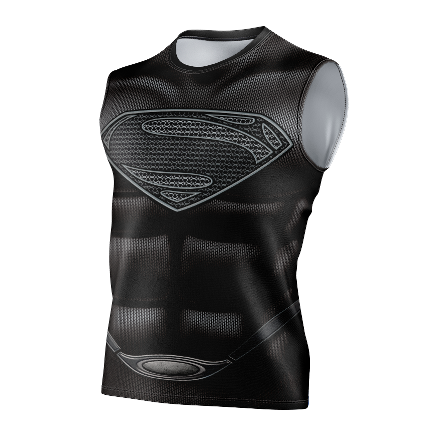 Superman Black Suit 3D Print Shirt - Tank Top