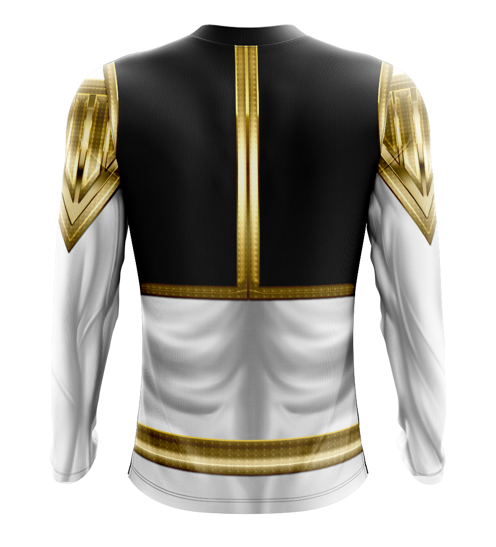 Power Rangers Mighty Morphin White Ranger Dry Fit T-Shirt - Short Sleeve Cosplay Tee