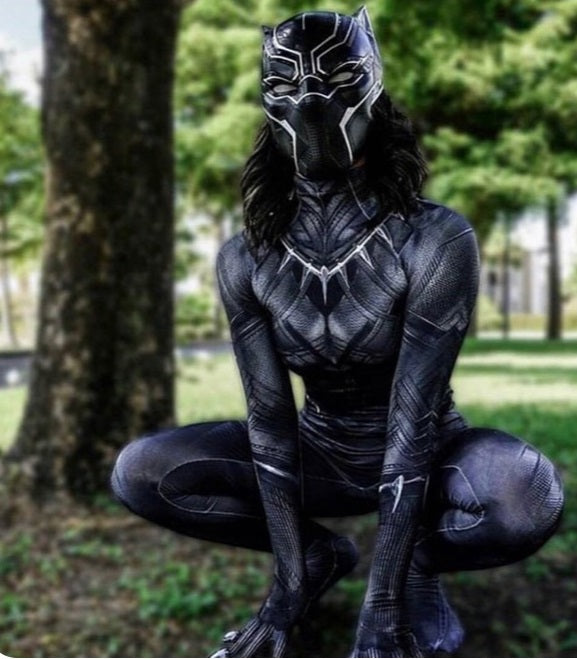 Black Panther Costume with Mask - Women's Movie Cosplay Suit