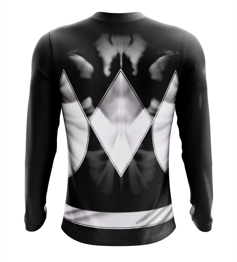 Power Rangers Mighty Morphin Black Ranger Dry Fit T-Shirt - Short Sleeve Cosplay Tee