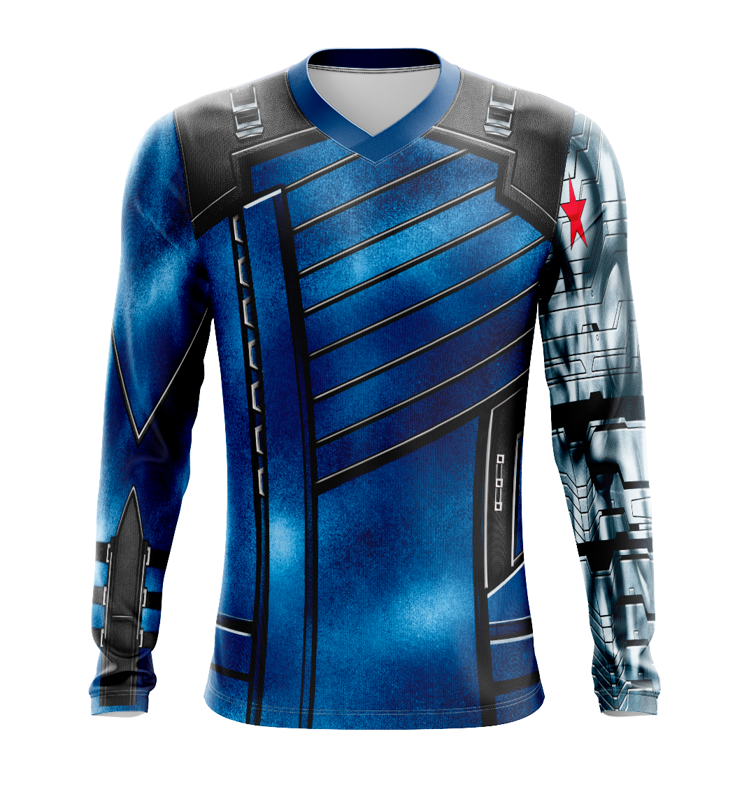 Winter Soldier Avengers Dry-Fit Graphic T-Shirt - Long Sleeve