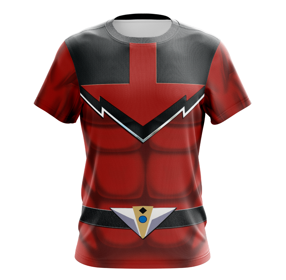 Power Rangers Time Force Red Ranger Dry Fit T-Shirt - Tank Top Cosplay Tee