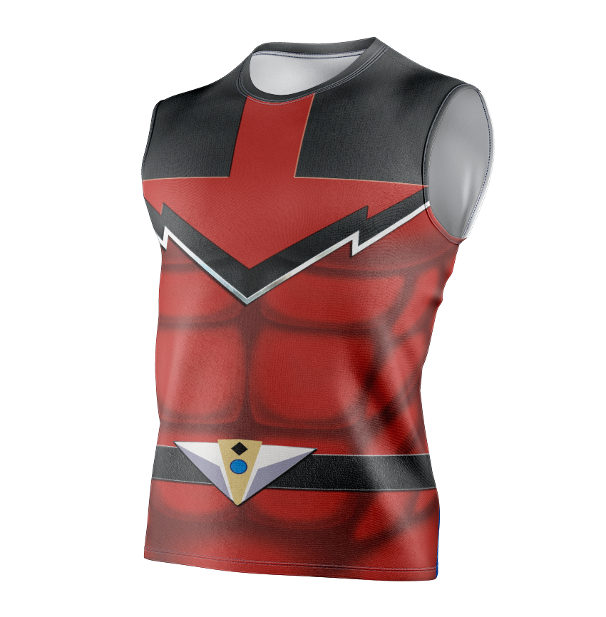 Power Rangers Time Force Red Ranger Dry Fit T-Shirt - Long Sleeve Cosplay Tee