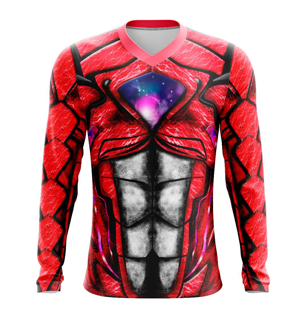 Power Rangers Movie Red Ranger Dry Fit T-Shirt - Tank Top Cosplay Tee