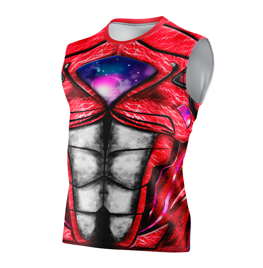 Power Rangers Movie Red Ranger Dry Fit T-Shirt - Tank Top Cosplay Tee