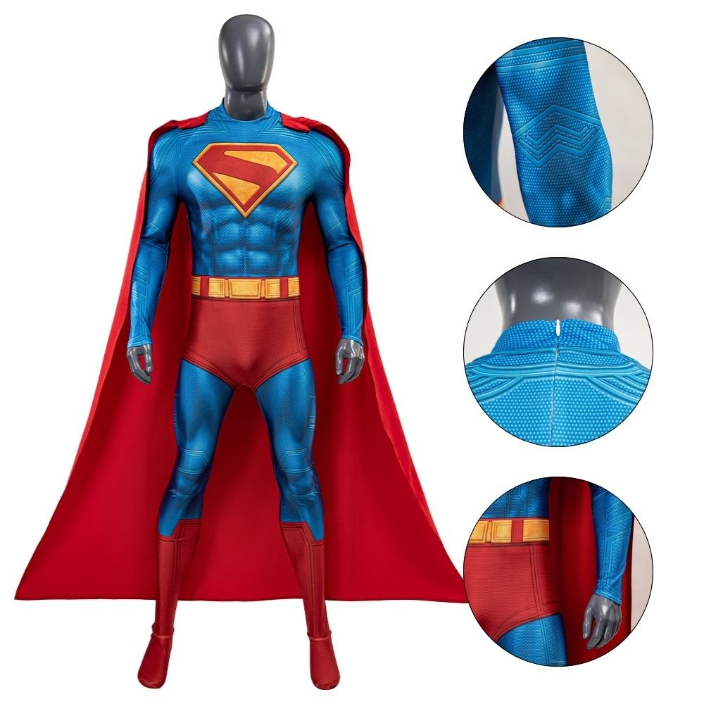 Superman Legacy (2025) Costume with Cape - Adult & Kids Cosplay Suit