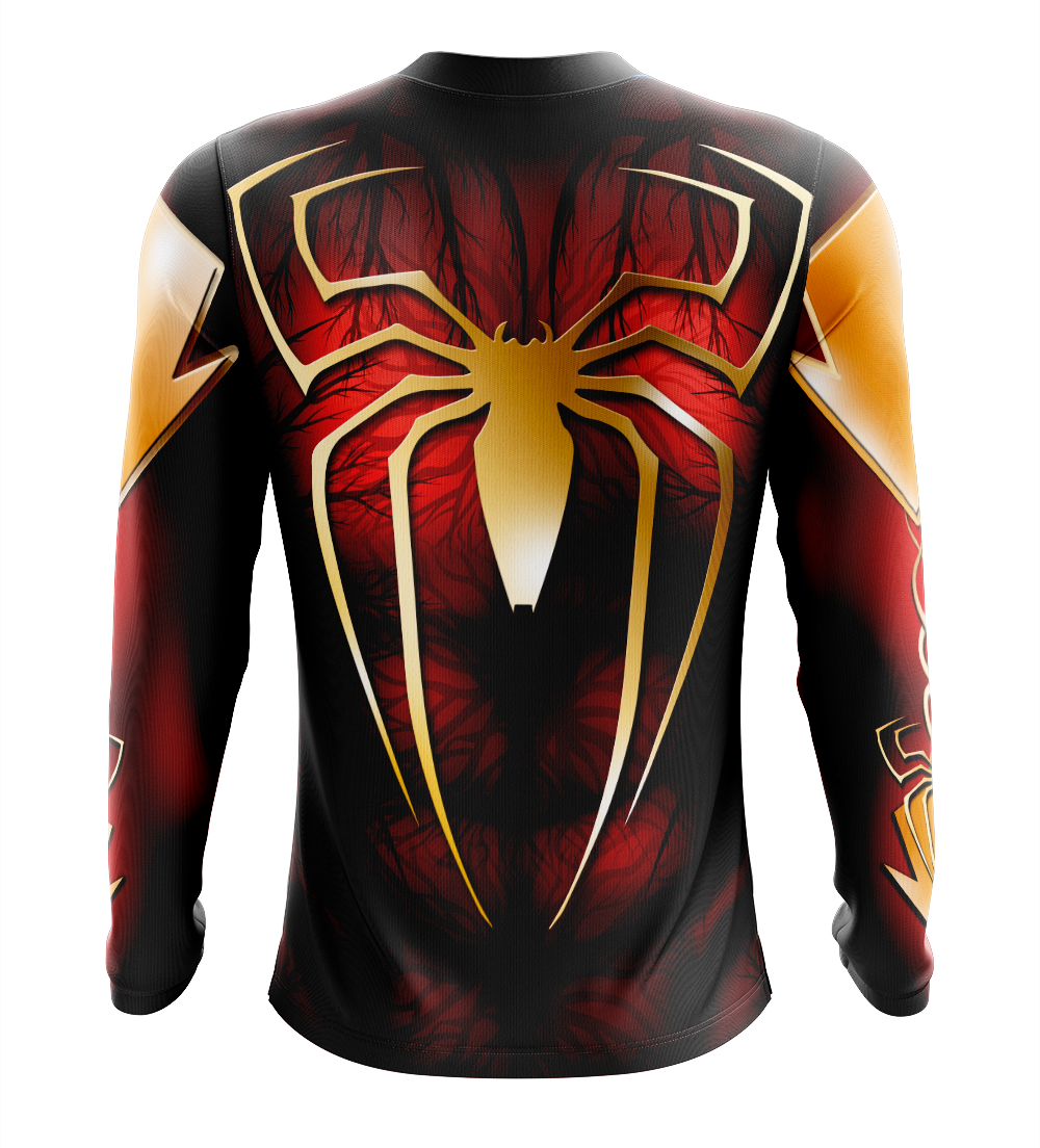 Iron Spider Comic Dry Fit T-Shirt - Long Sleeve Cosplay Tee