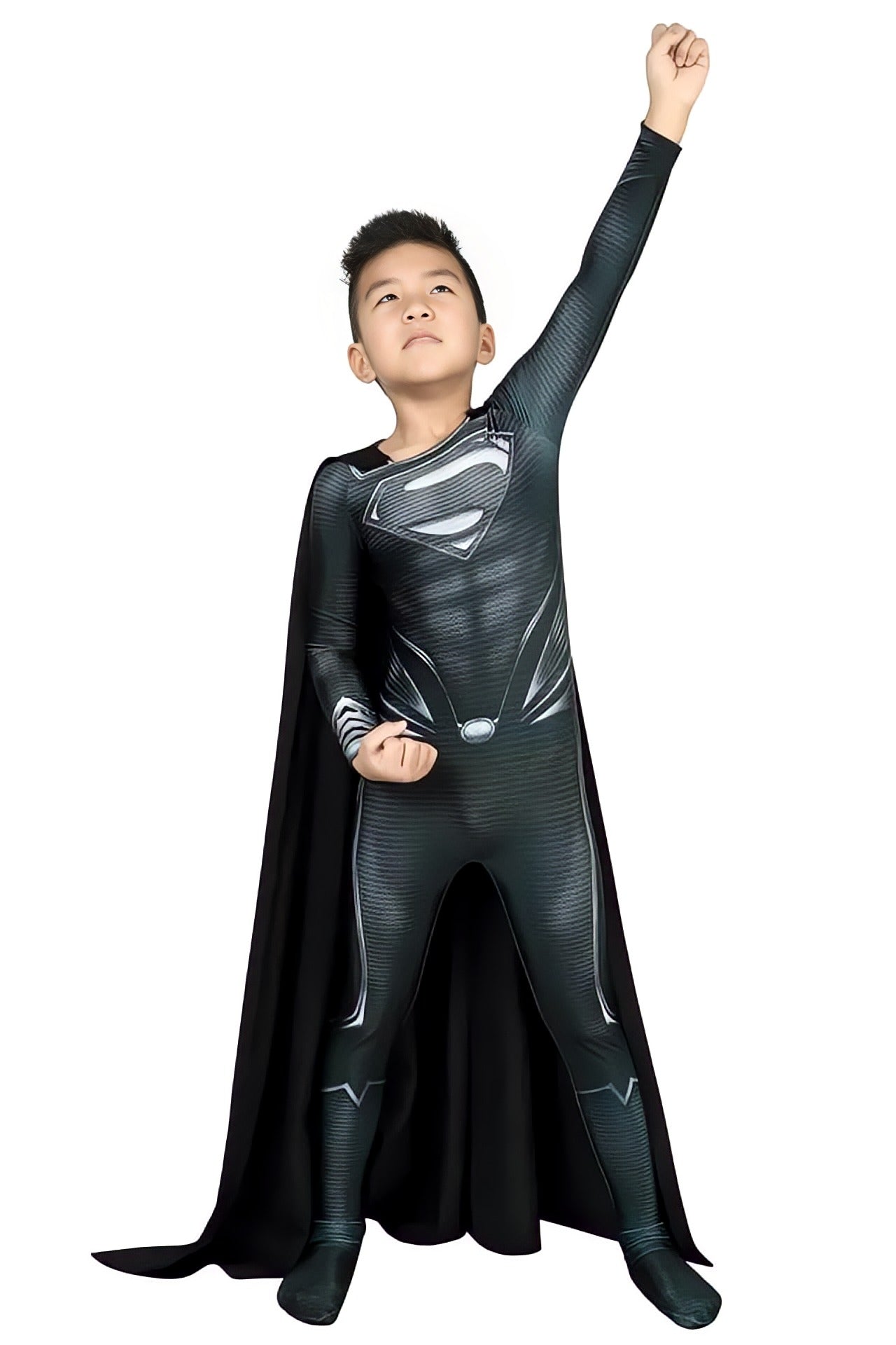 Superman Black Suit Costume - Kids Cosplay Suit