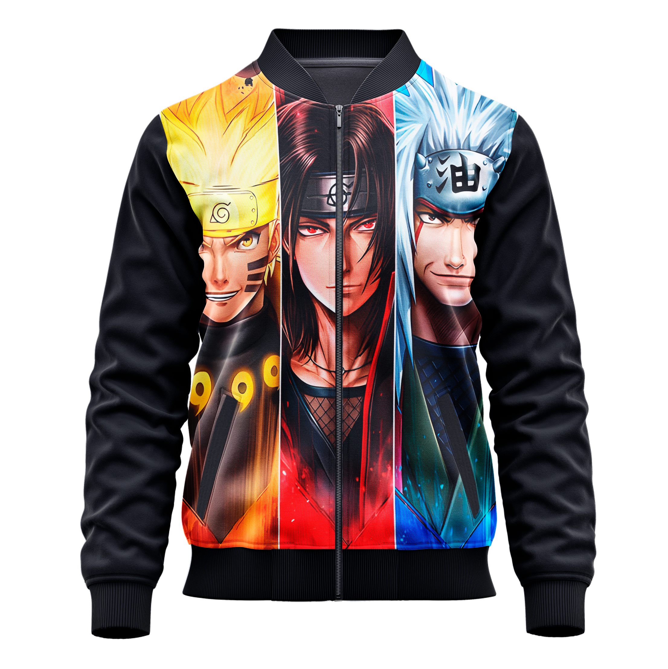Naruto Shippuden Characters 3D Print Jacket - Adult & Kids Unisex