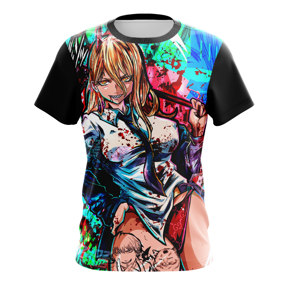 Power Chainsaw Man Dry-Fit Graphic T-Shirt - Tank Top