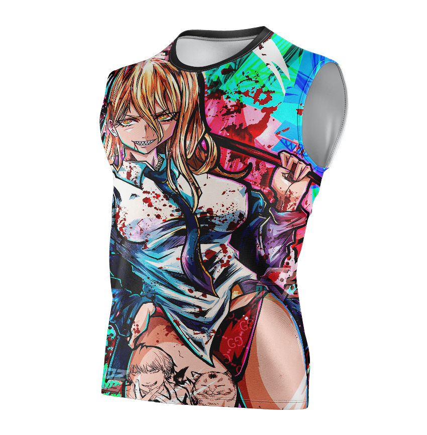 Power Chainsaw Man Dry-Fit Graphic T-Shirt - Short Sleeve