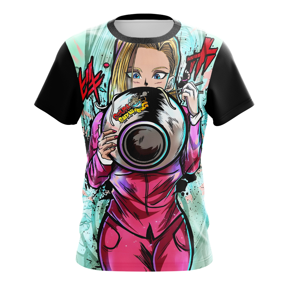 Android 18 Dragon Ball Z Dry-Fit Graphic T-Shirt - Short Sleeve