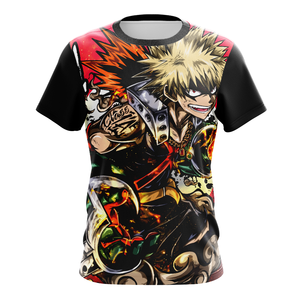 Katsuki Bakugo My Hero Academia Dry-Fit Graphic T-Shirt - Short Sleeve