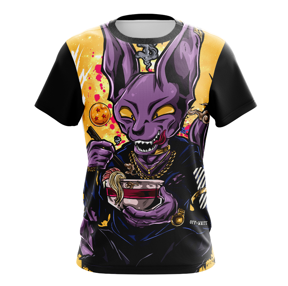 Beerus Dragon Ball Super Dry-Fit Graphic T-Shirt - Long Sleeve