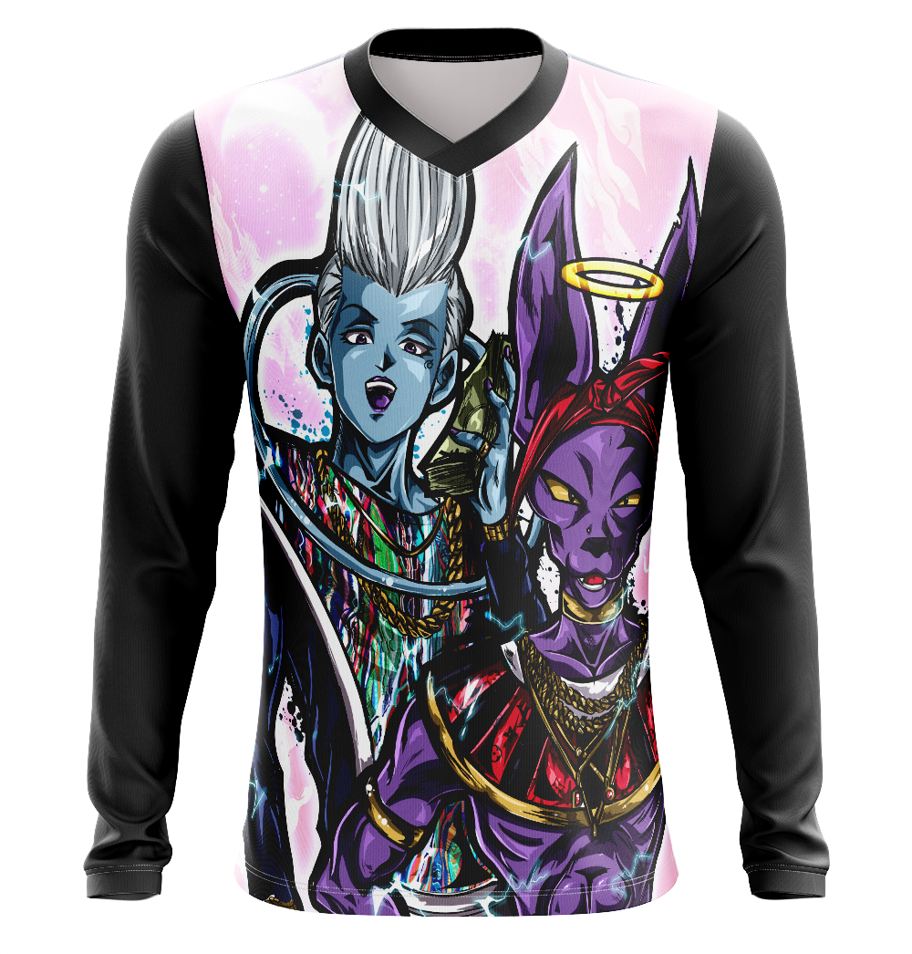 Whis & Beerus Dragon Ball Super Dry-Fit Graphic T-Shirt - Long Sleeve
