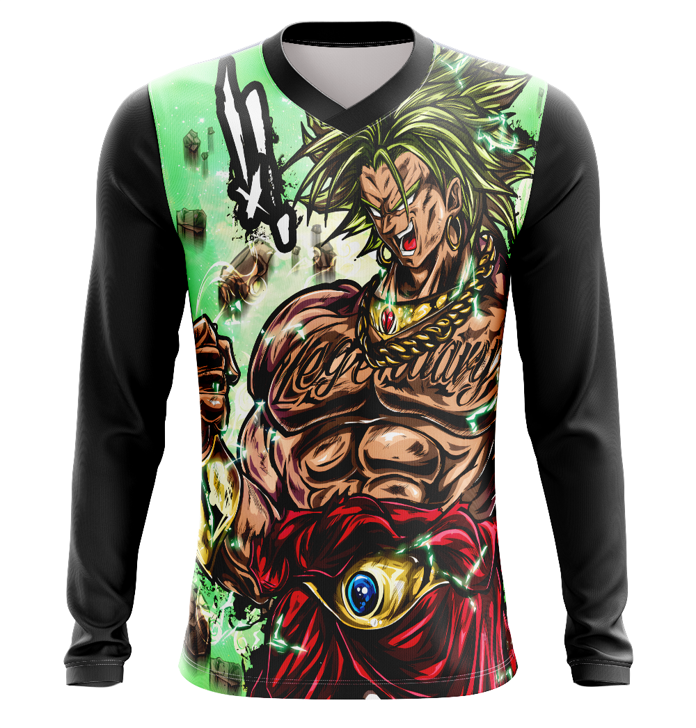 Broly Super Saiyan Dragon Ball Super Dry-Fit Graphic T-Shirt - Long Sleeve