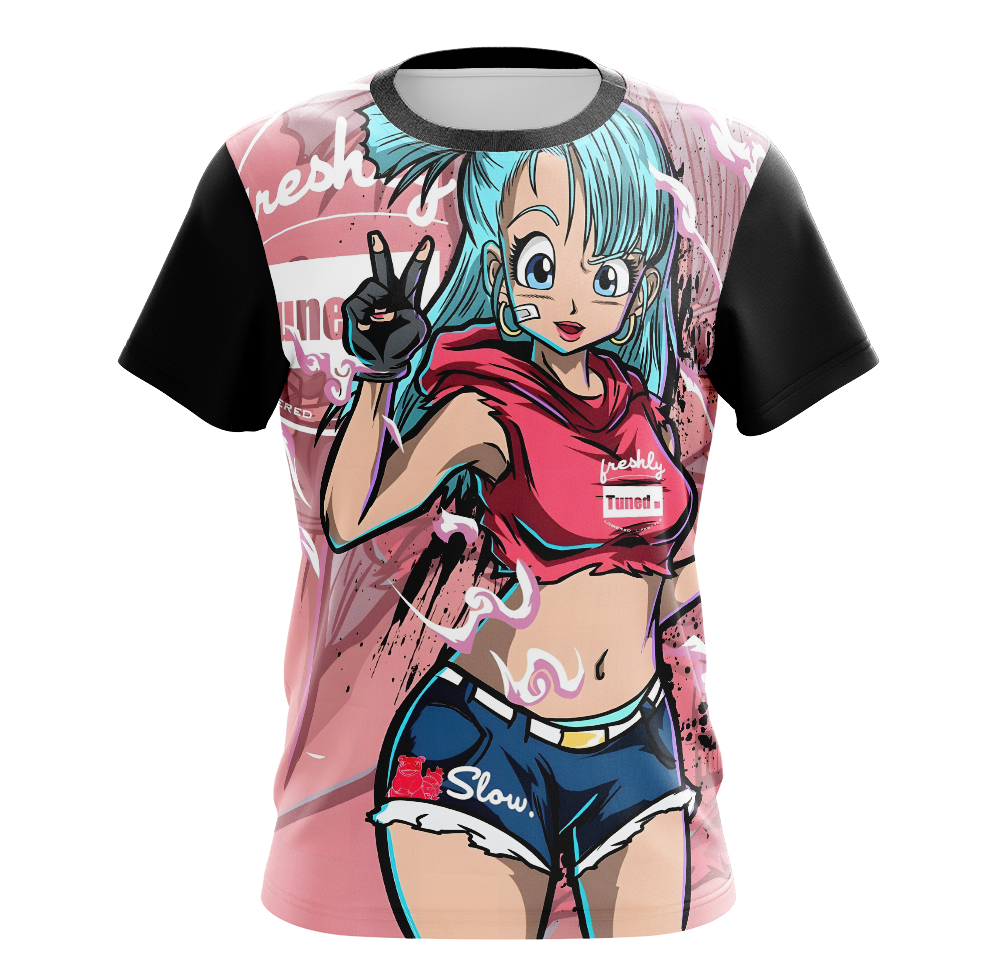 Bulma Dragon Ball Z Dry-Fit Graphic T-Shirt - Long Sleeve