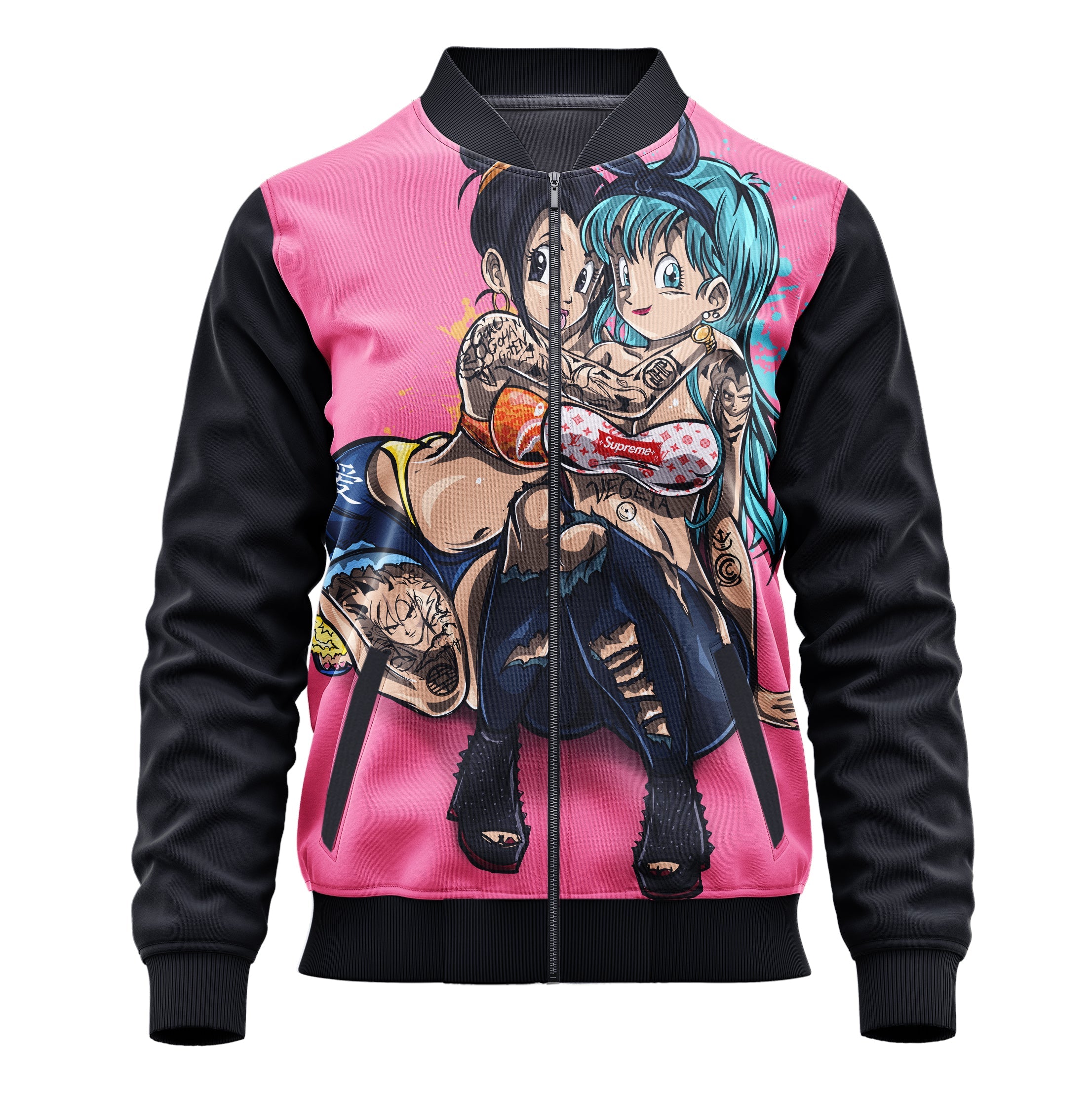 Chi-Chi and Bulma Dragon Ball Z Jacket - Adult & Kids Cosplay Hoodie