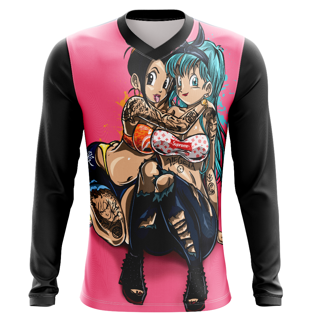 Chi-Chi & Bulma Dragon Ball Z Dry-Fit Graphic T-Shirt - Short Sleeve