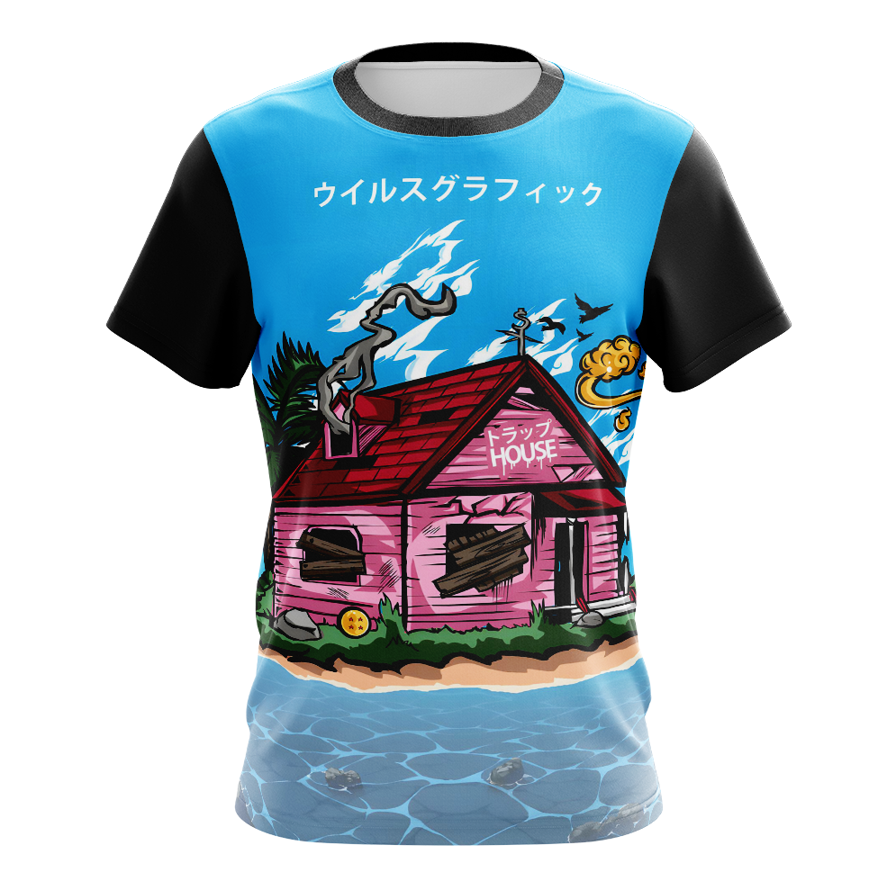 Kame House Dragon Ball Z Dry-Fit Graphic T-Shirt - Long Sleeve