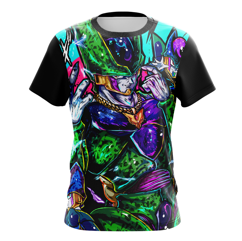 Cell Dragon Ball Z Dry-Fit Graphic T-Shirt - Long Sleeve