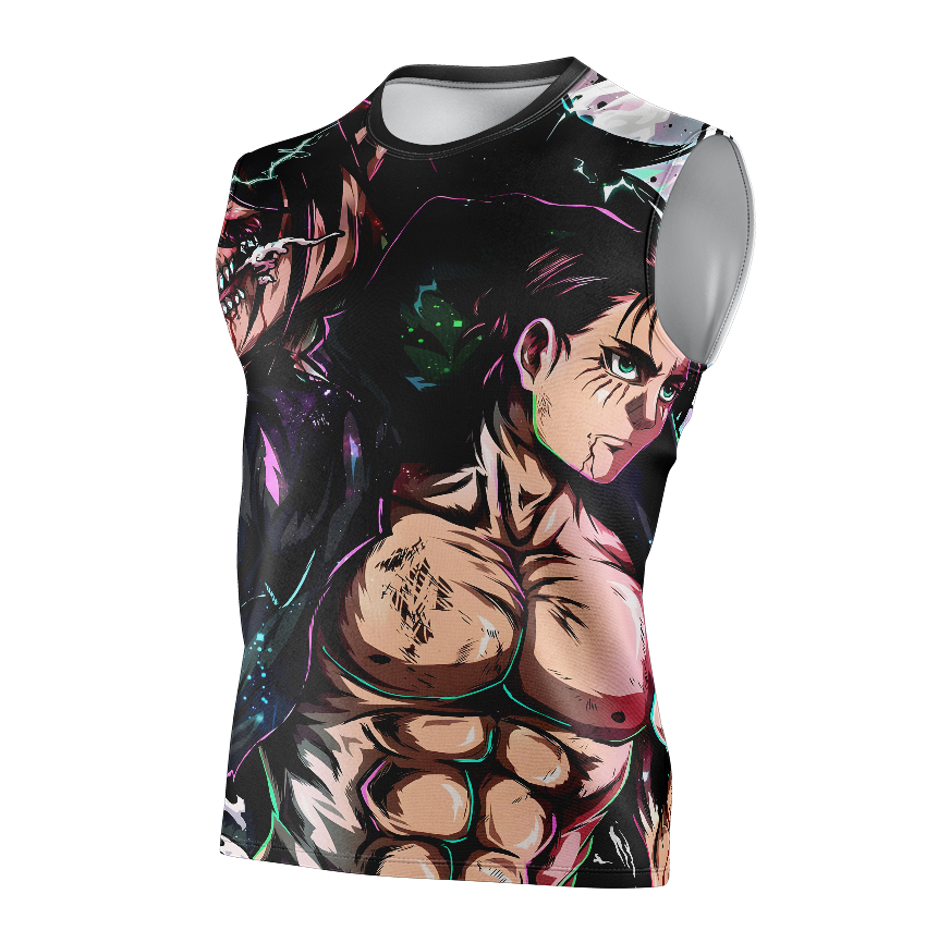 Eren Yeager Attack on Titan Dry-Fit Graphic T-Shirt - Long Sleeve