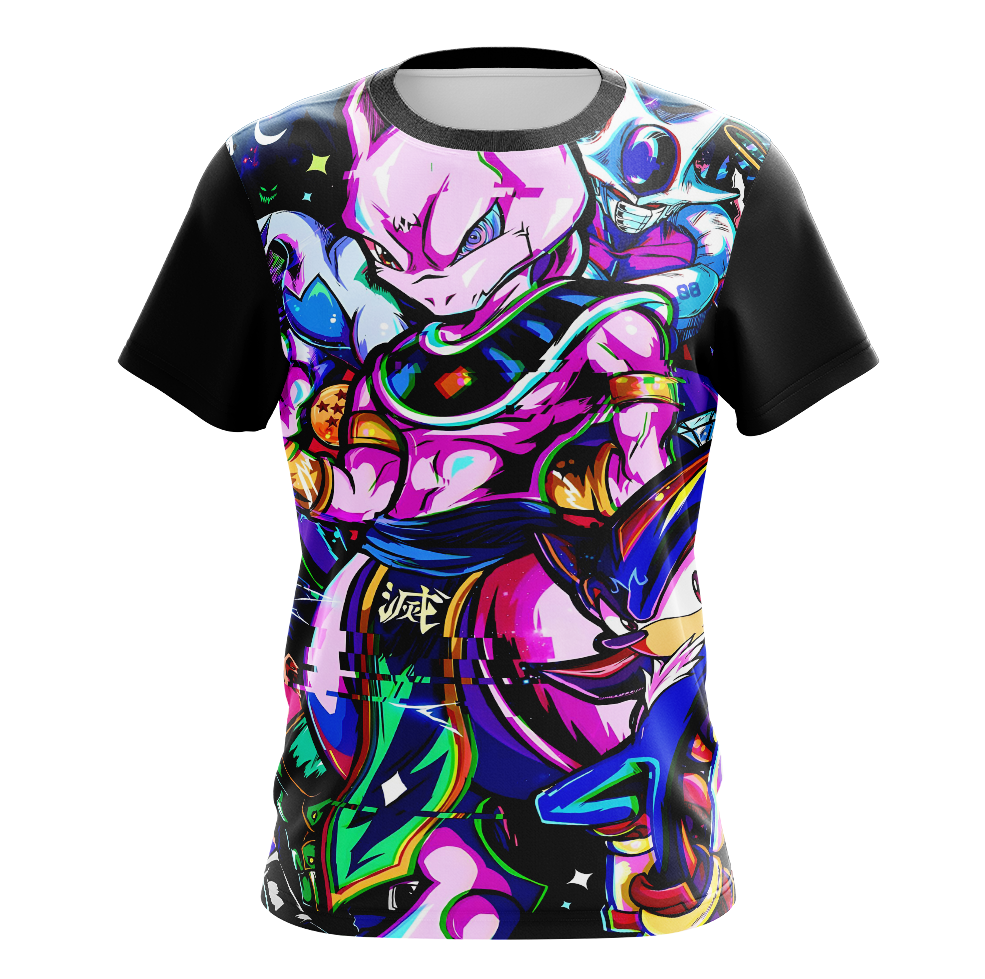 Anime Characters Mashup Dry Fit T-Shirt - Short Sleeve 3D Print