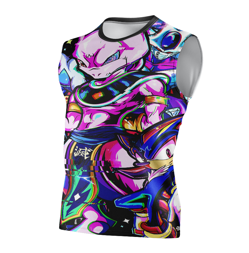 Anime Characters Mashup Dry Fit T-Shirt - Tank Top 3D Print