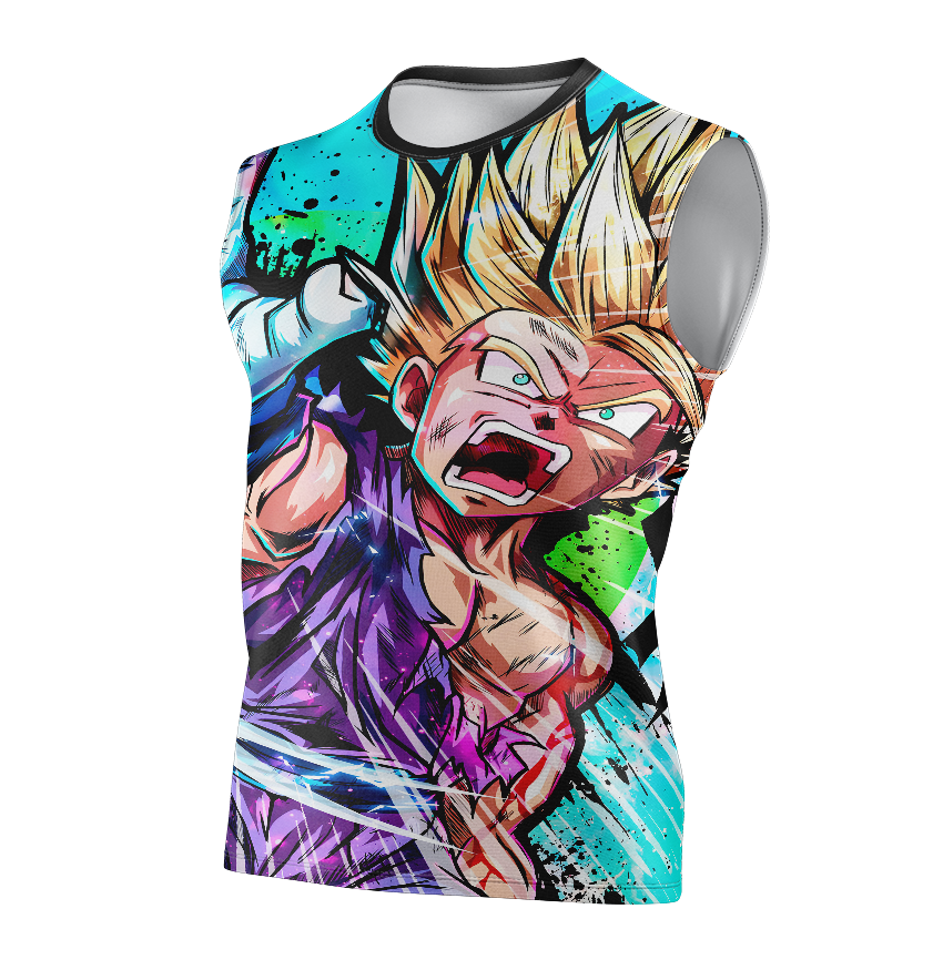 Gohan Kamehameha Dragon Ball Z Dry-Fit Graphic T-Shirt - Tank Top