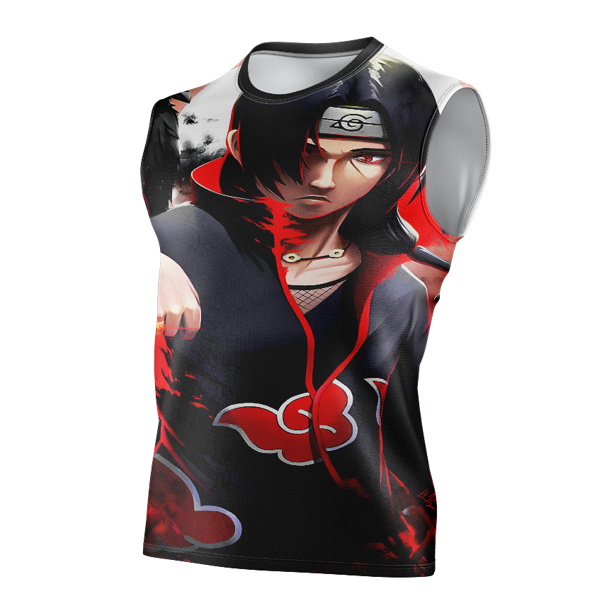 Itachi Uchiha Genjutsu Naruto Anime T-Shirt - Short Sleeve