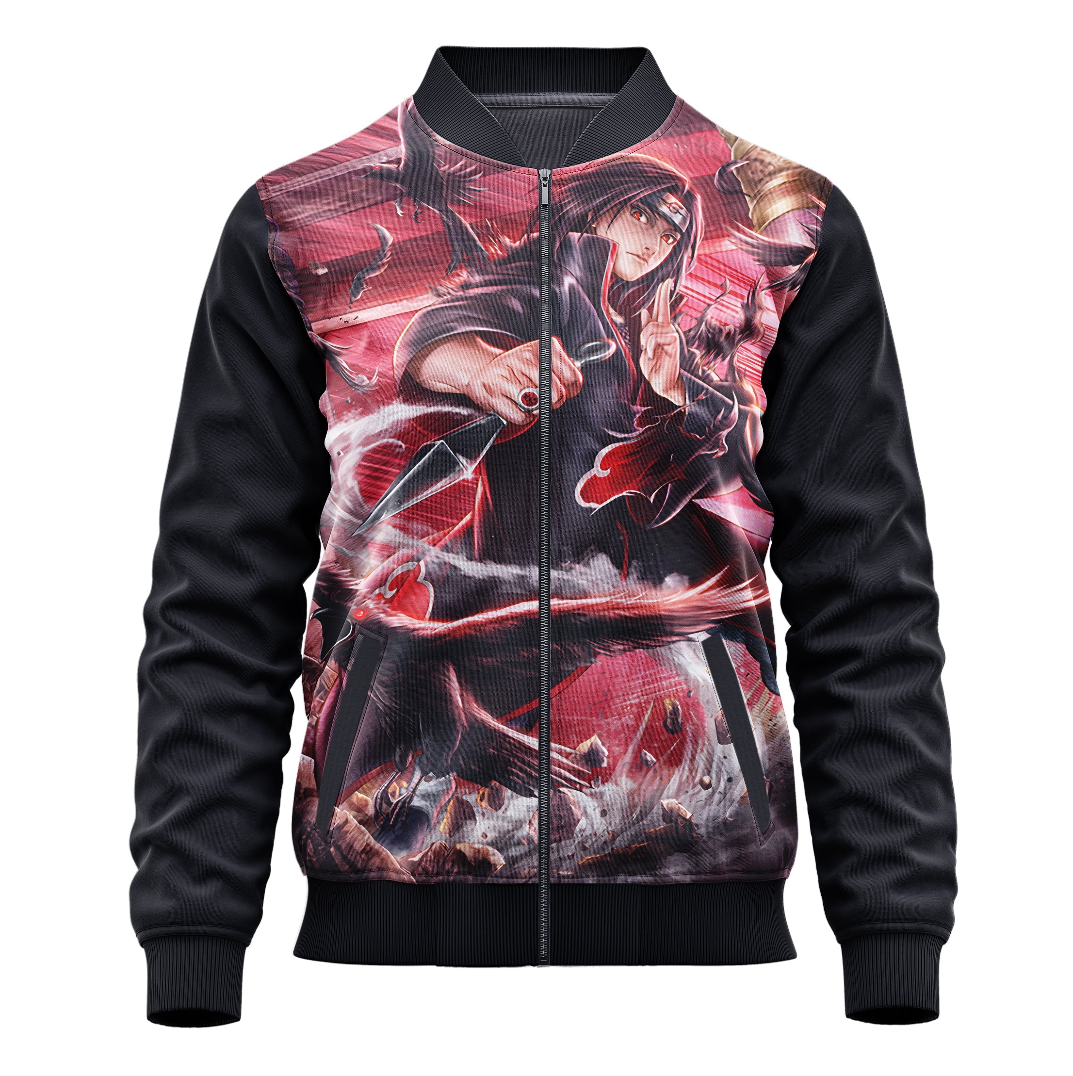 Itachi Uchiha Sharingan Naruto Jacket - Adult & Kids Cosplay Hoodie