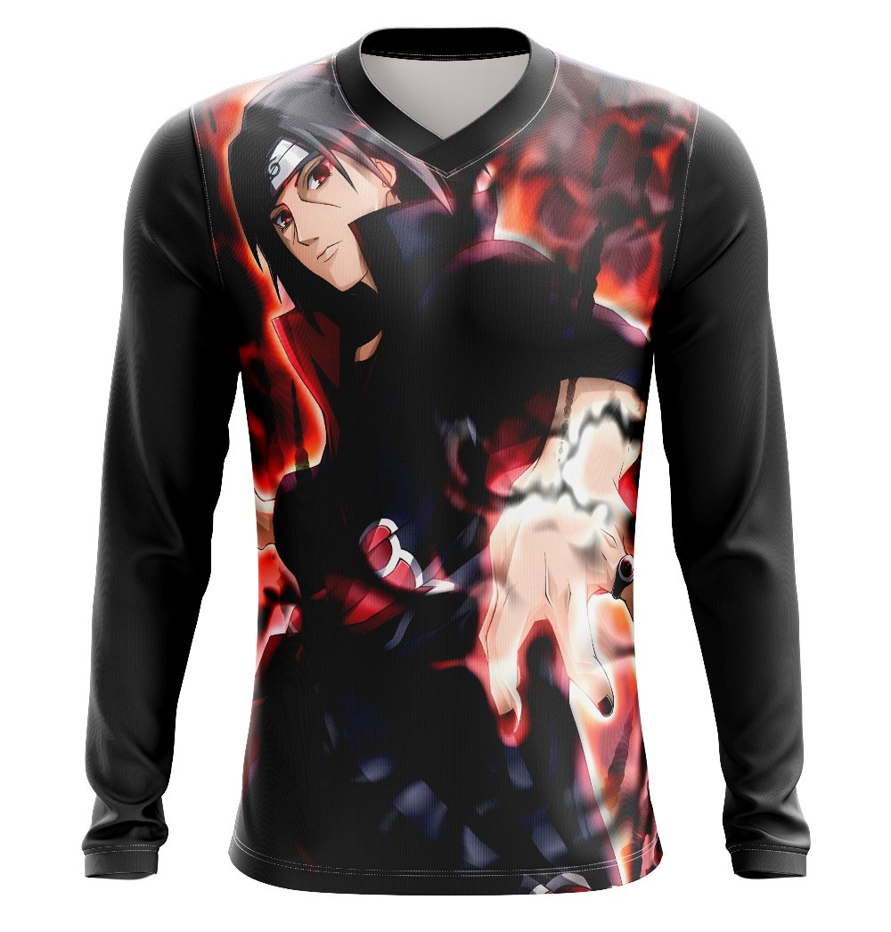 Itachi Uchiha Naruto Shippuden Anime T-Shirt - Long Sleeve