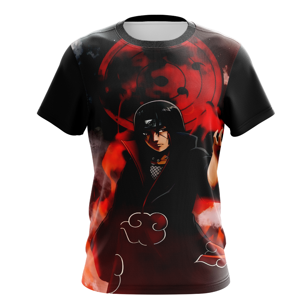 Itachi Sharingan Naruto Shippuden Anime T-Shirt - Long Sleeve