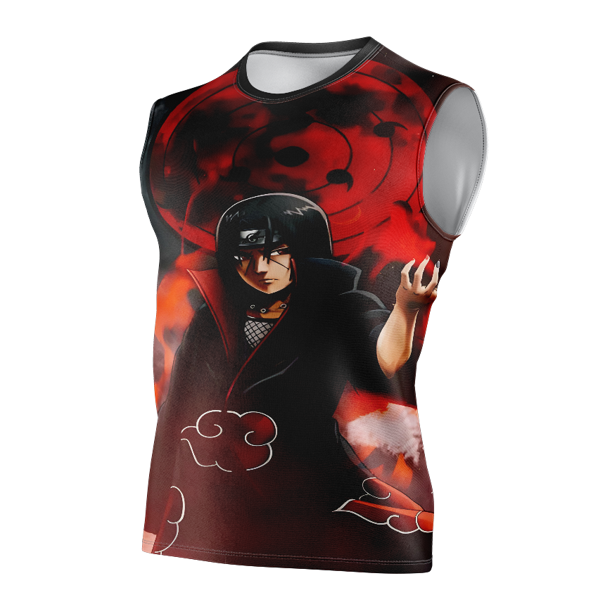 Itachi Sharingan Naruto Shippuden Anime T-Shirt - Short Sleeve