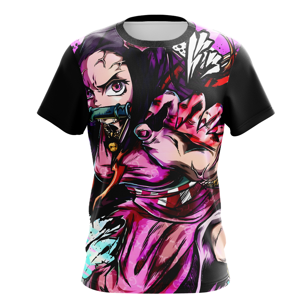 Nezuko Kamado Demon Slayer Anime T-Shirt - Long Sleeve