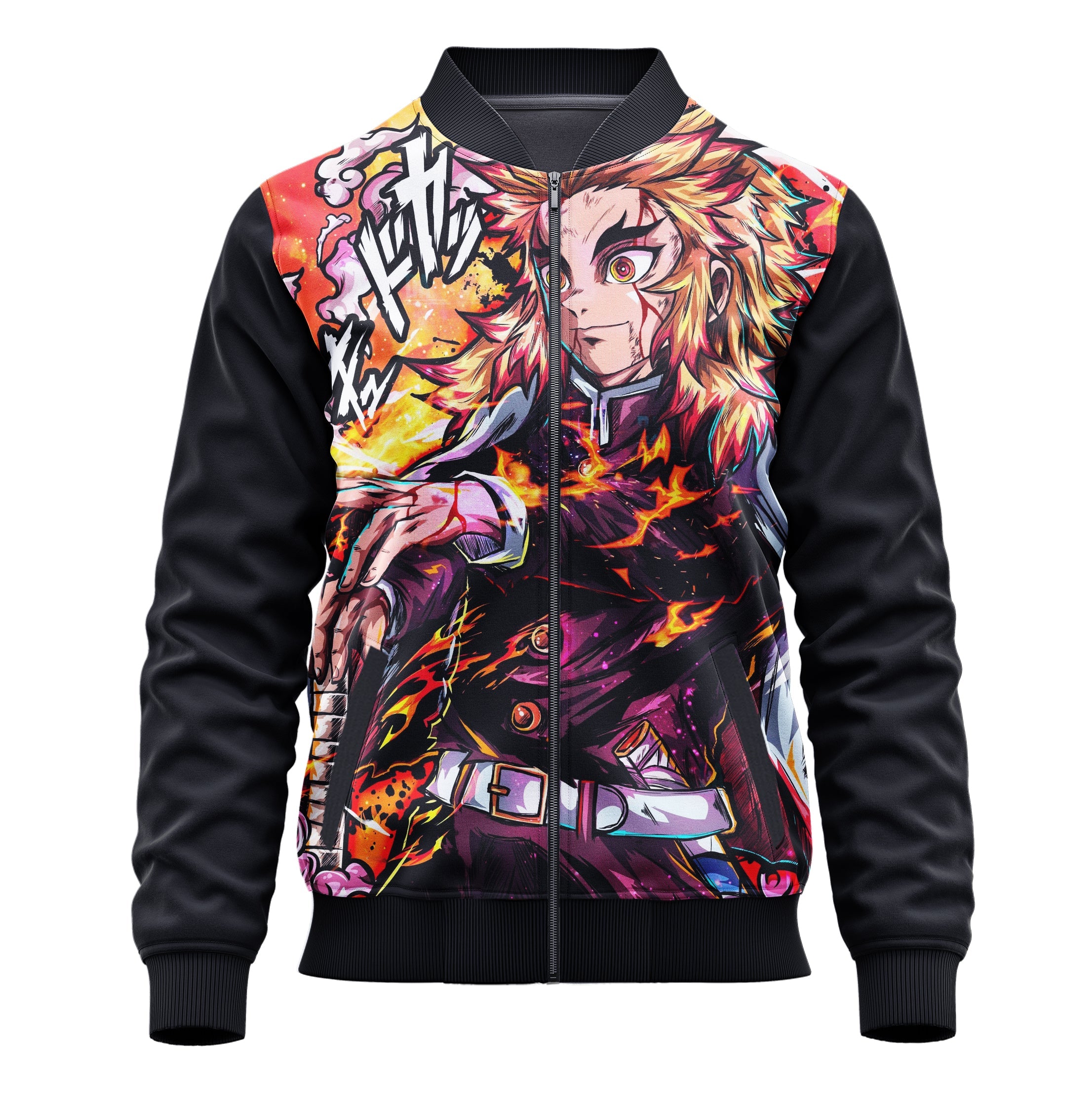 Kyojuro Rengoku Demon Slayer Jacket - Adult & Kids Cosplay Hoodie