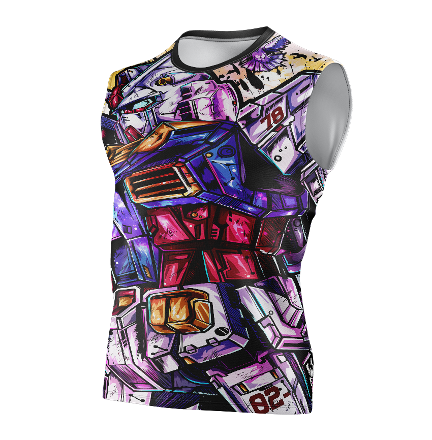Gundam Mobile Suit Gundam Dry Fit T-Shirt - Short Sleeve 3D Print
