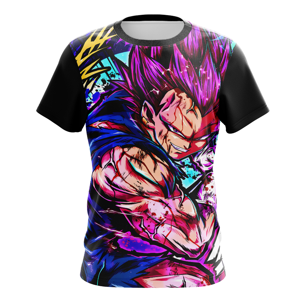 Vegeta Super Saiyan Rose Dragon Ball Super Dry Fit T-Shirt - Short Sleeve 3D Print
