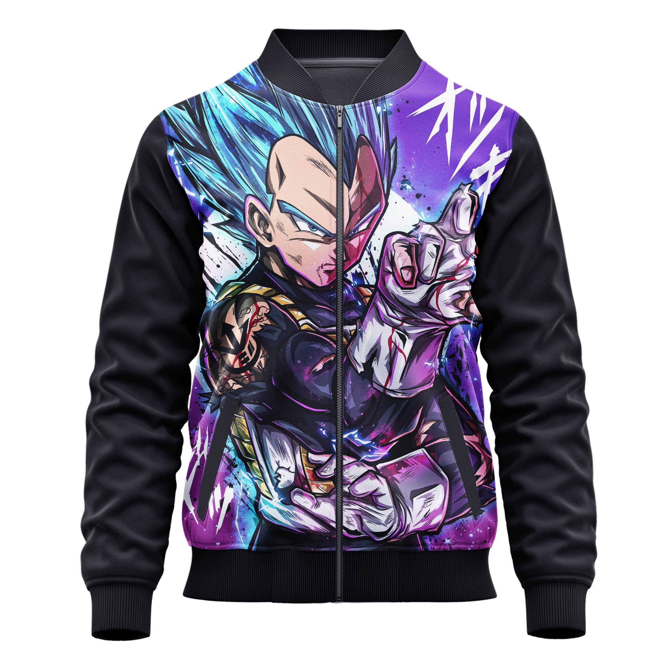 Vegeta Super Saiyan Blue Dragon Ball Super Jacket - Adult & Kids Cosplay Hoodie