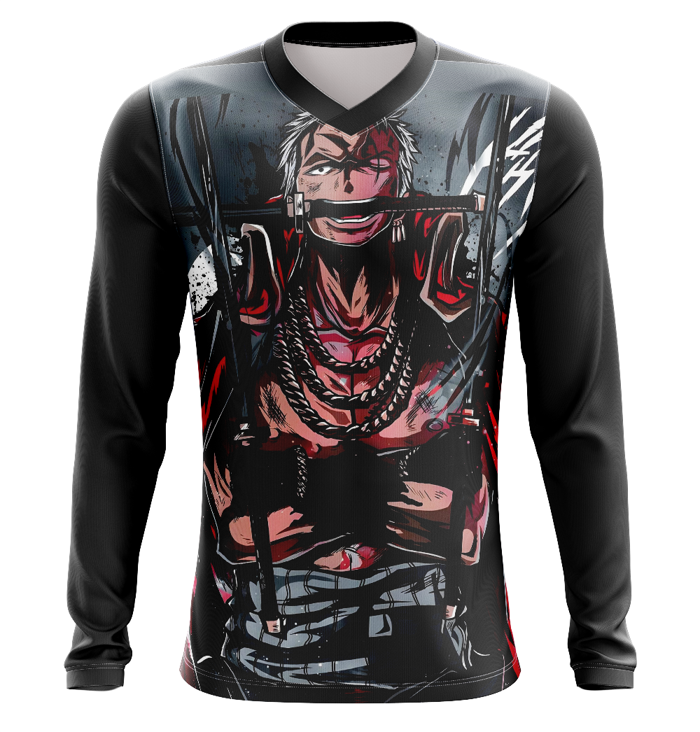 Zoro One Piece Dry Fit T-Shirt - Long Sleeve 3D Print