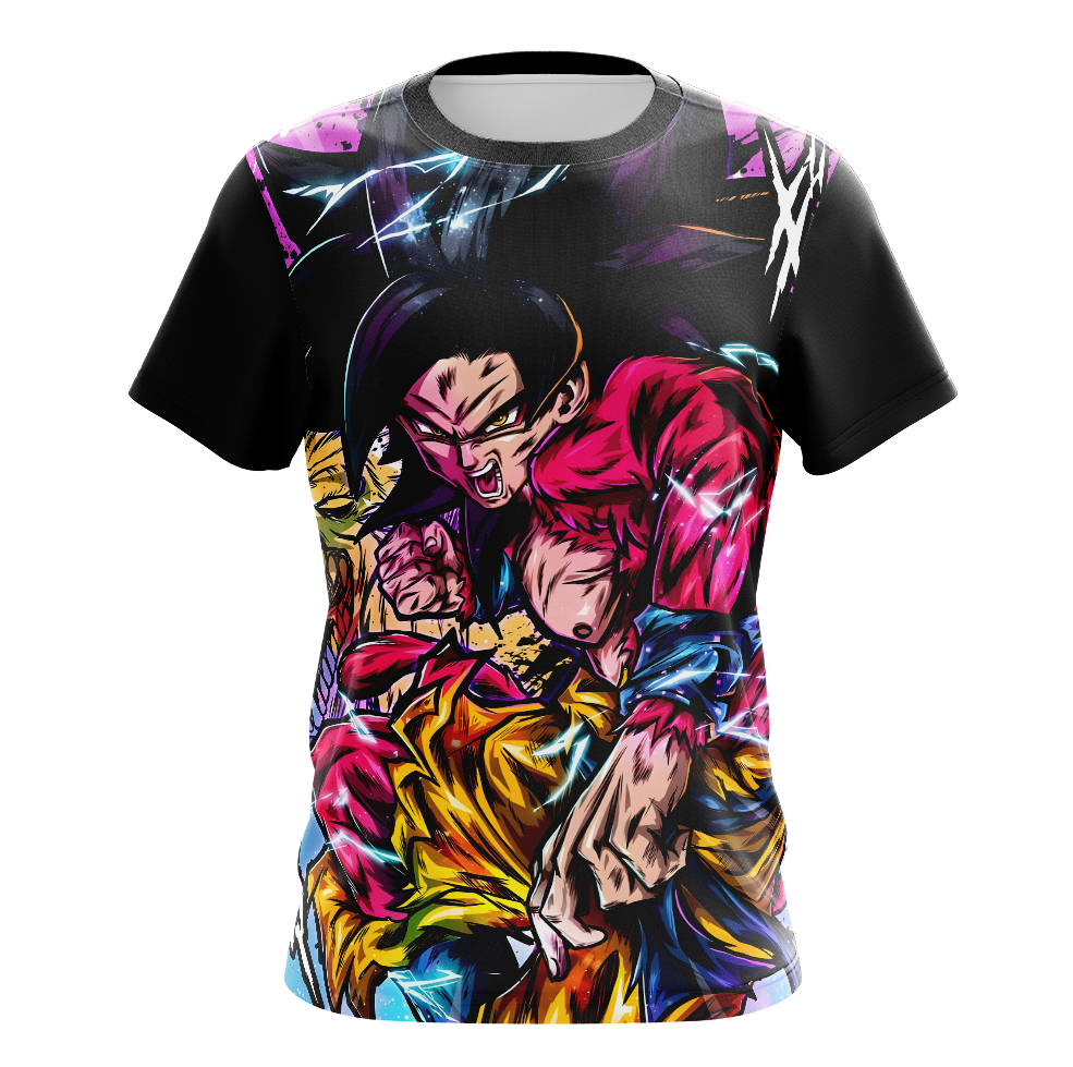 Goku SSJ4 Dragon Ball GT Dry Fit T-Shirt - Short Sleeve 3D Print