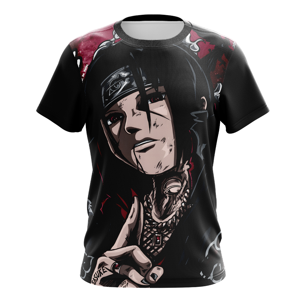Itachi Akatsuki Naruto Shippuden Dry Fit T-Shirt - Long Sleeve 3D Print